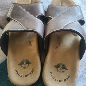 Dockers men's Tan and Brown Slide Sandals